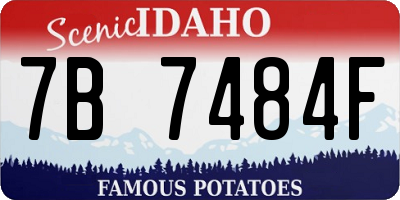 ID license plate 7B7484F