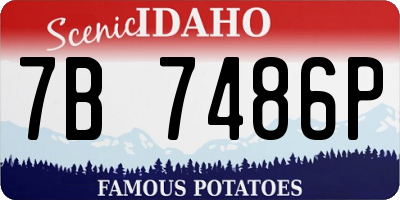 ID license plate 7B7486P