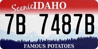 ID license plate 7B7487B