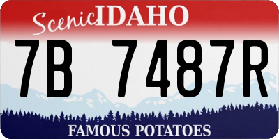 ID license plate 7B7487R