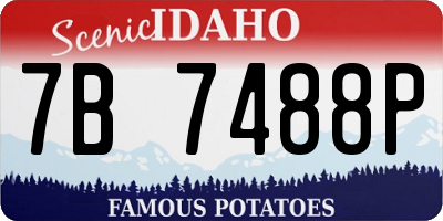 ID license plate 7B7488P