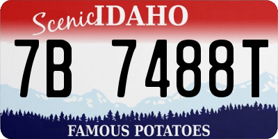 ID license plate 7B7488T