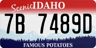 ID license plate 7B7489D