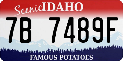 ID license plate 7B7489F