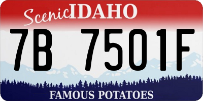 ID license plate 7B7501F