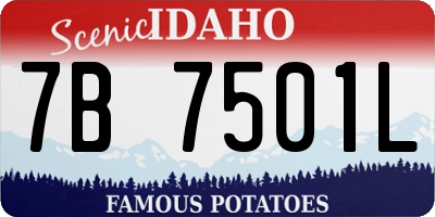 ID license plate 7B7501L