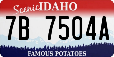 ID license plate 7B7504A