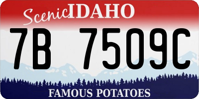 ID license plate 7B7509C