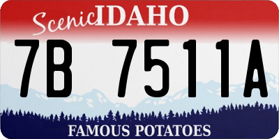 ID license plate 7B7511A