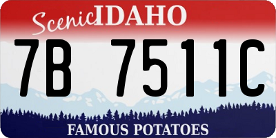 ID license plate 7B7511C