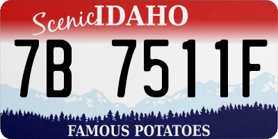 ID license plate 7B7511F