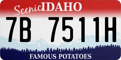 ID license plate 7B7511H