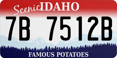 ID license plate 7B7512B