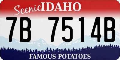 ID license plate 7B7514B