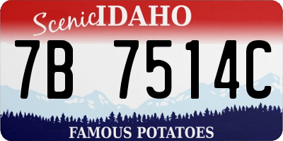 ID license plate 7B7514C