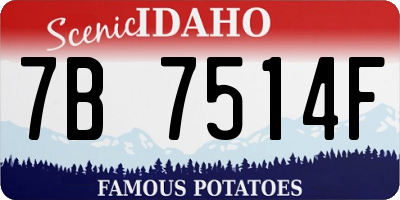 ID license plate 7B7514F