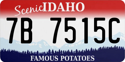 ID license plate 7B7515C