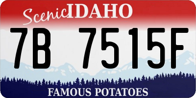 ID license plate 7B7515F