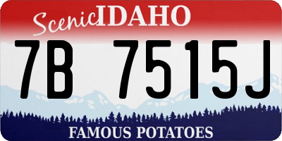 ID license plate 7B7515J