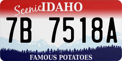 ID license plate 7B7518A