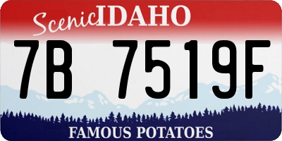 ID license plate 7B7519F