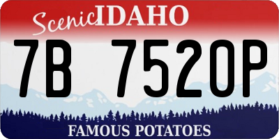 ID license plate 7B7520P