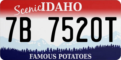 ID license plate 7B7520T
