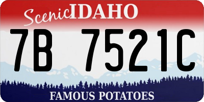 ID license plate 7B7521C