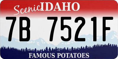 ID license plate 7B7521F