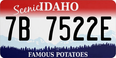 ID license plate 7B7522E