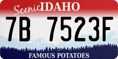 ID license plate 7B7523F