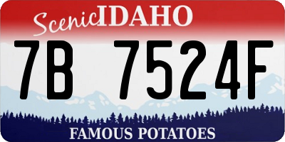 ID license plate 7B7524F