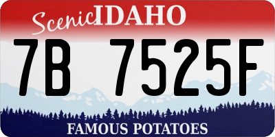 ID license plate 7B7525F