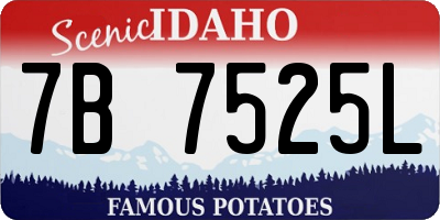 ID license plate 7B7525L
