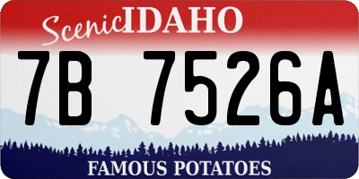 ID license plate 7B7526A