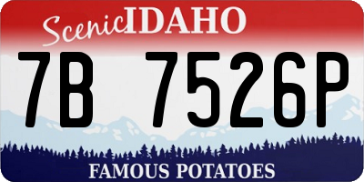 ID license plate 7B7526P