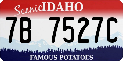 ID license plate 7B7527C