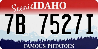 ID license plate 7B7527I
