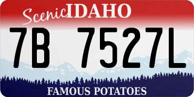 ID license plate 7B7527L