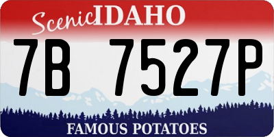 ID license plate 7B7527P