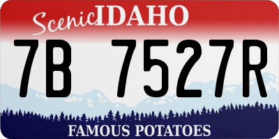 ID license plate 7B7527R