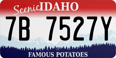 ID license plate 7B7527Y
