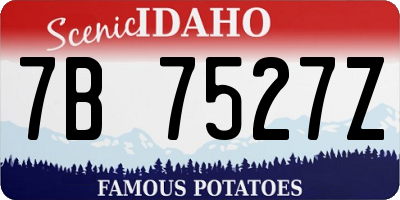ID license plate 7B7527Z