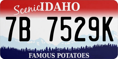 ID license plate 7B7529K