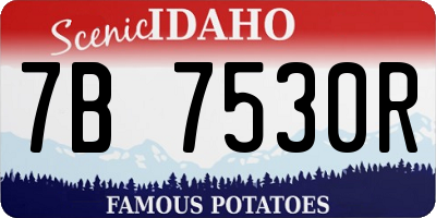 ID license plate 7B7530R
