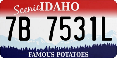 ID license plate 7B7531L