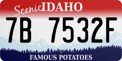 ID license plate 7B7532F