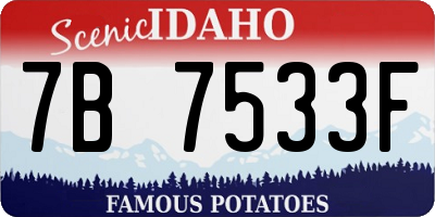 ID license plate 7B7533F