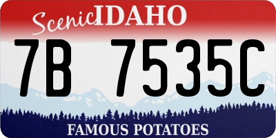 ID license plate 7B7535C