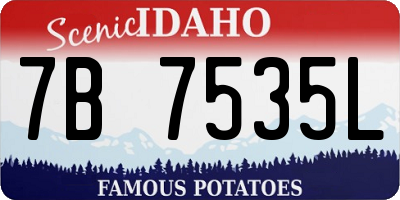ID license plate 7B7535L